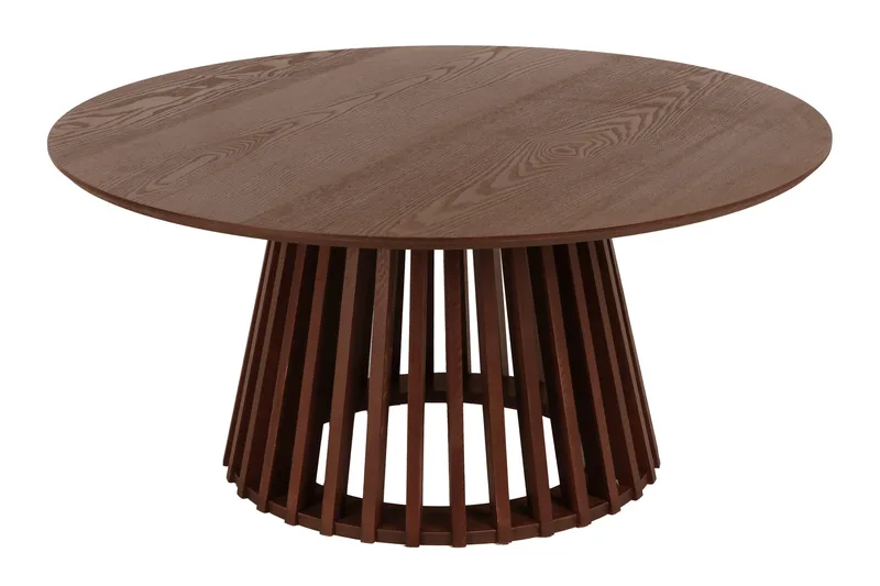 Peyra pyöreä sohvapöytä 86 cm, viilu, Pähkinä