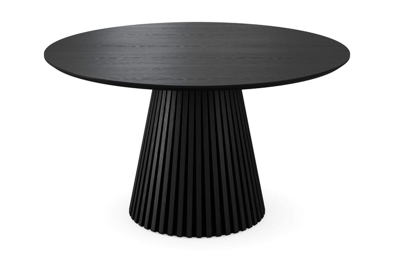 Peyra Pyöreä Ruokapöytä 130 cm Viilu, Musta