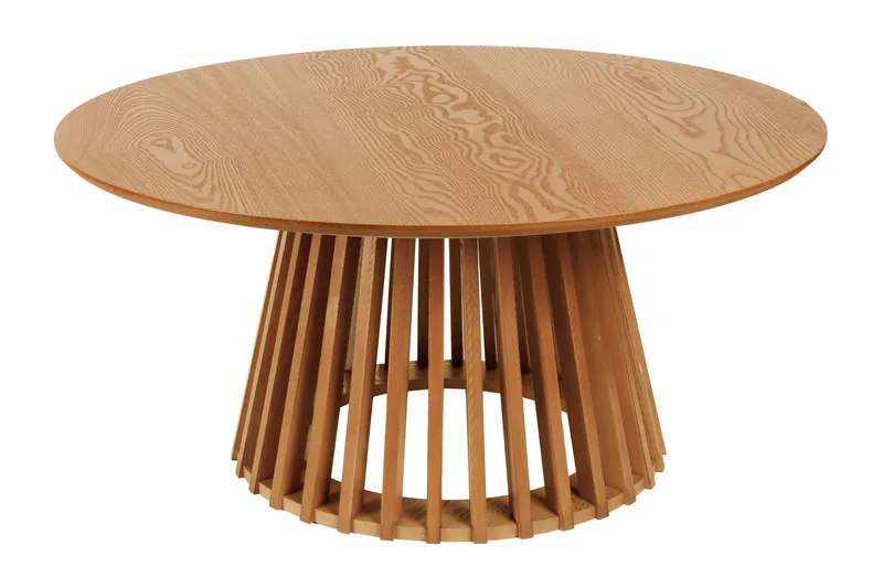 Peyra pyöreä sohvapöytä 86 cm, viilu, Tammi