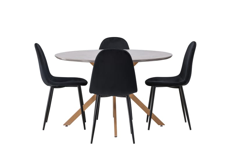 Piazza Ruokailuryhmä + 4 tuolia, Harmaa