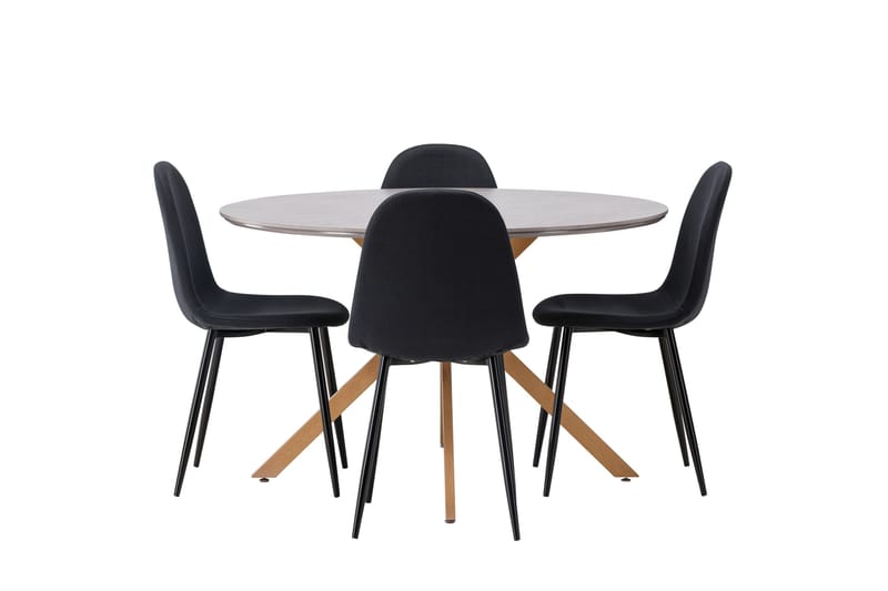 Piazza Ruokailuryhmä + 4 tuolia Suorakulmainen, Harmaa