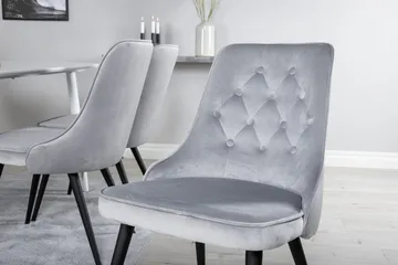 Polar-ruokapöytä 180 cm ja 6 Velvet Deluxe -samettituolia - Huonekalut - Pöytä & ruokailuryhmä - Ruokailuryhmä