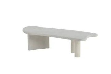 Polle epäsymmetrinen sohvapöytä 160 cm kivilevyllä - Harmaa - Huonekalut - Pöytä & ruokailuryhmä - Sohvapöytä