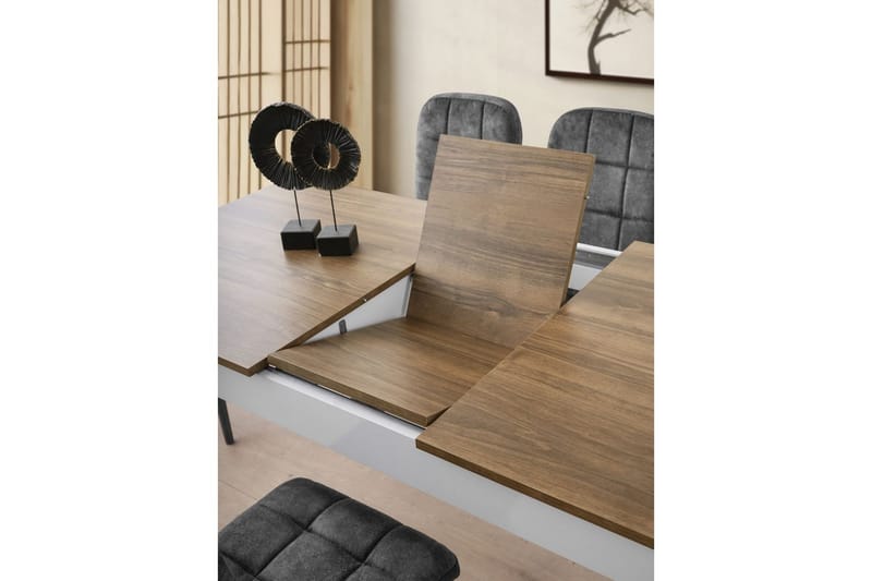 Pradera Ruokapöytä 175 cm Suorakulmainen - Pähkinä/Valkoinen - Huonekalut - Pöytä & ruokailuryhmä - Ruokapöydät & keittiön pöydät