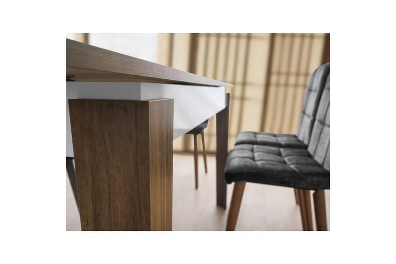 Pradera Ruokapöytä 175 cm Suorakulmainen - Pähkinä/Valkoinen - Huonekalut - Pöytä & ruokailuryhmä - Ruokapöydät & keittiön pöydät