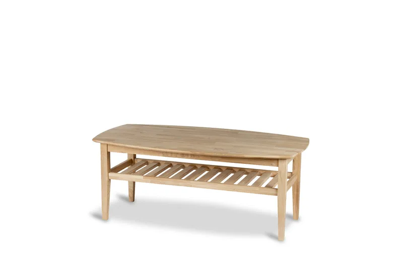 Preston Sohvapöytä 130x70 cm massiivipuuta, Luonnonväri