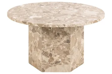 Prisa Pyöreä Sohvapöytä Marmorikivestä 80 cm - Beige - Huonekalut - Pöytä & ruokailuryhmä - Marmoripöydät