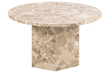 Prisa Pyöreä Sohvapöytä Marmorikivestä 80 cm - Beige - Huonekalut - Pöytä & ruokailuryhmä - Marmoripöydät