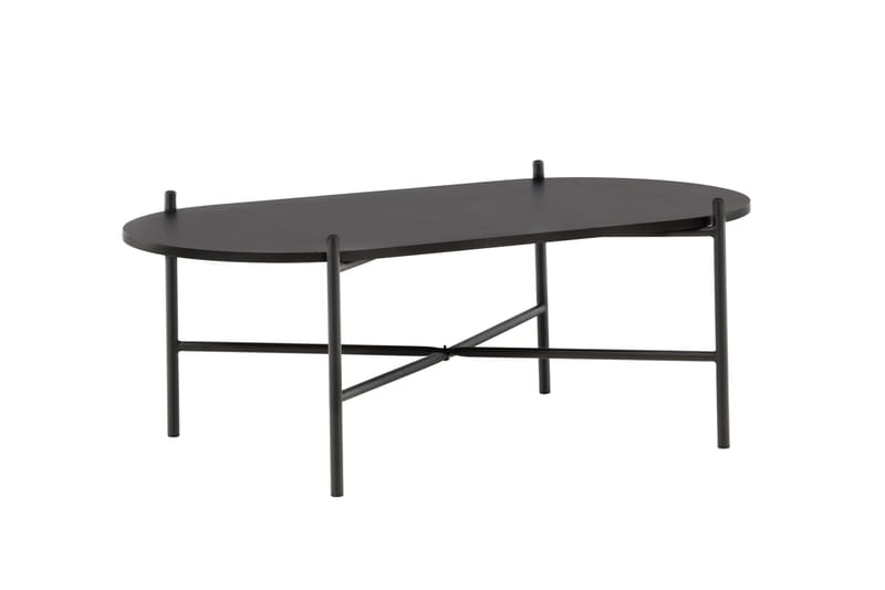 Pueblo 120 cm soikea sohvapöytä maalattua puuta - Musta - Huonekalut - Pöytä & ruokailuryhmä - Sohvapöytä