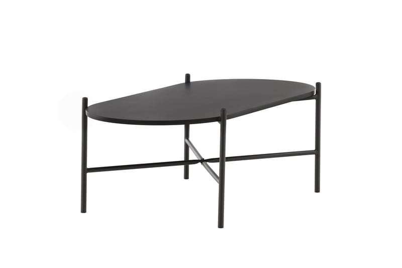 Pueblo 120 cm soikea sohvapöytä maalattua puuta - Musta - Huonekalut - Pöytä & ruokailuryhmä - Sohvapöytä