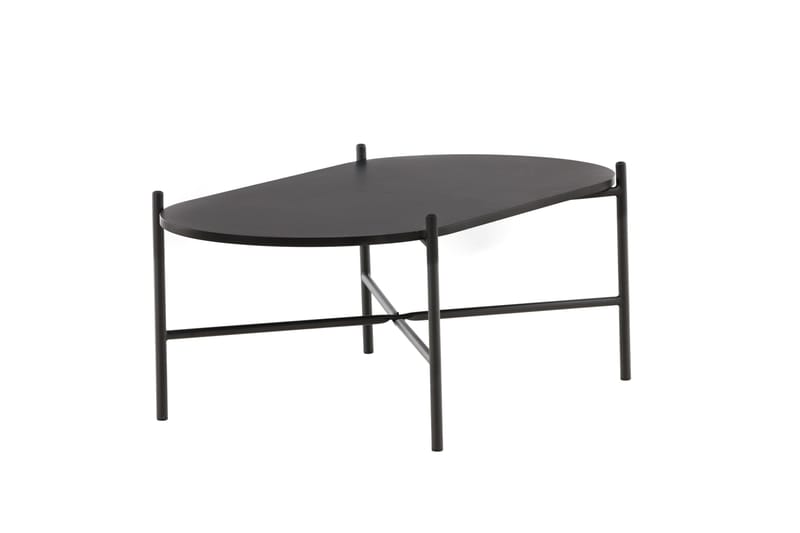 Pueblo 120 cm soikea sohvapöytä maalattua puuta - Musta - Huonekalut - Pöytä & ruokailuryhmä - Sohvapöytä