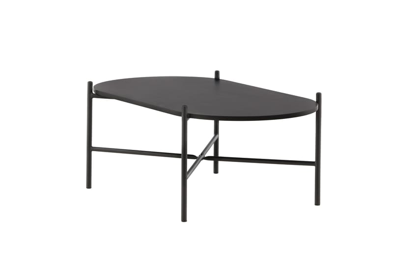 Pueblo 120 cm soikea sohvapöytä maalattua puuta - Musta - Huonekalut - Pöytä & ruokailuryhmä - Sohvapöytä
