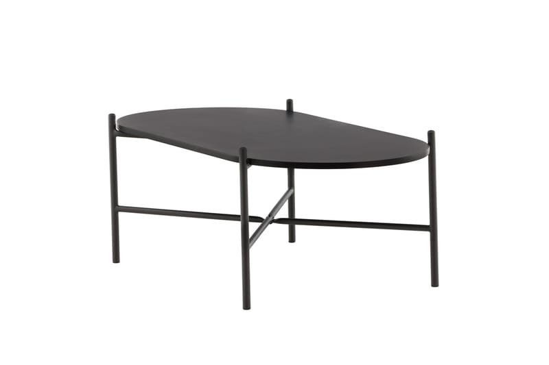 Pueblo 120 cm soikea sohvapöytä maalattua puuta - Musta - Huonekalut - Pöytä & ruokailuryhmä - Sohvapöytä