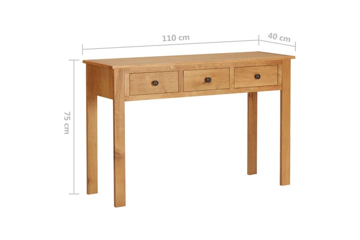 Pukeutumispöyt�ä 110x40x75 cm täysi tammi - Ruskea - Meikki- & kampauspöydät