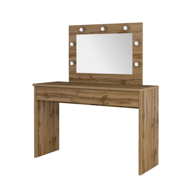 Pukupöytä peilillä Eva 1 laatikko, Wotan tammi