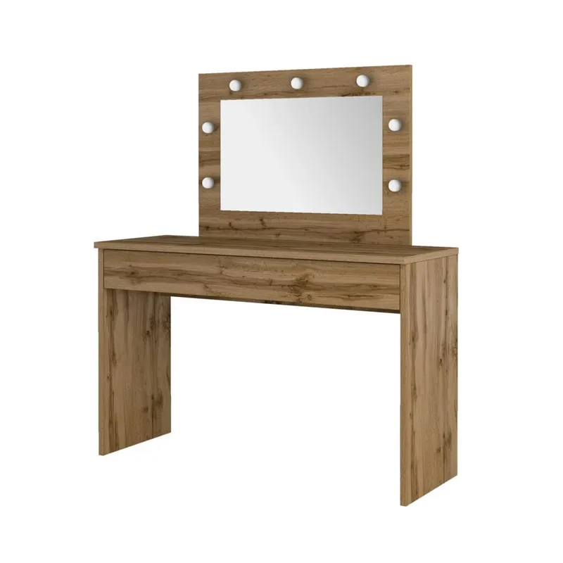 Pukupöytä peilillä Eva 1 laatikko - Wotan tammi - Huonekalut - Pöytä & ruokailuryhmä - Meikki- & kampauspöydät