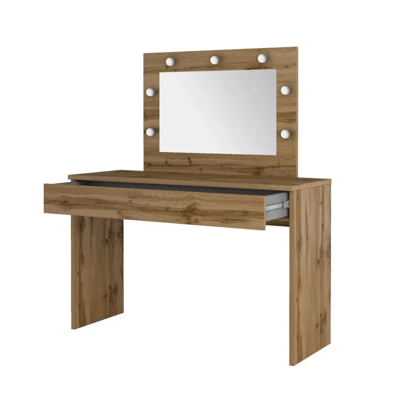 Pukupöytä peilillä Eva 1 laatikko - Wotan tammi - Huonekalut - Pöytä & ruokailuryhmä - Meikki- & kampauspöydät