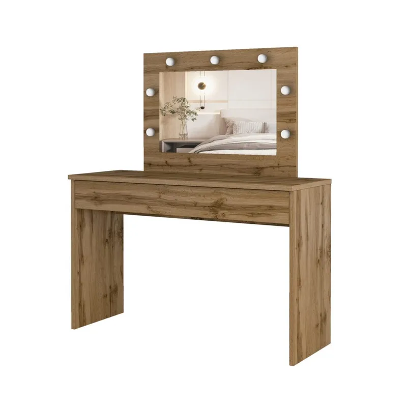 Pukupöytä peilillä Eva 1 laatikko - Wotan tammi - Huonekalut - Pöytä & ruokailuryhmä - Meikki- & kampauspöydät