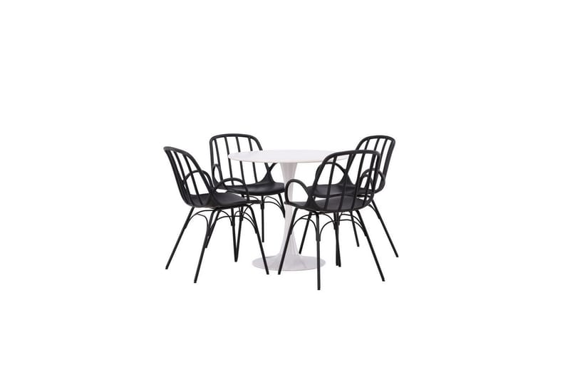 Pyöreä Ruokailuryhmä Hamden, Dyrön - Musta - Huonekalut - Pöytä & ruokailuryhmä - Ruokailuryhmä