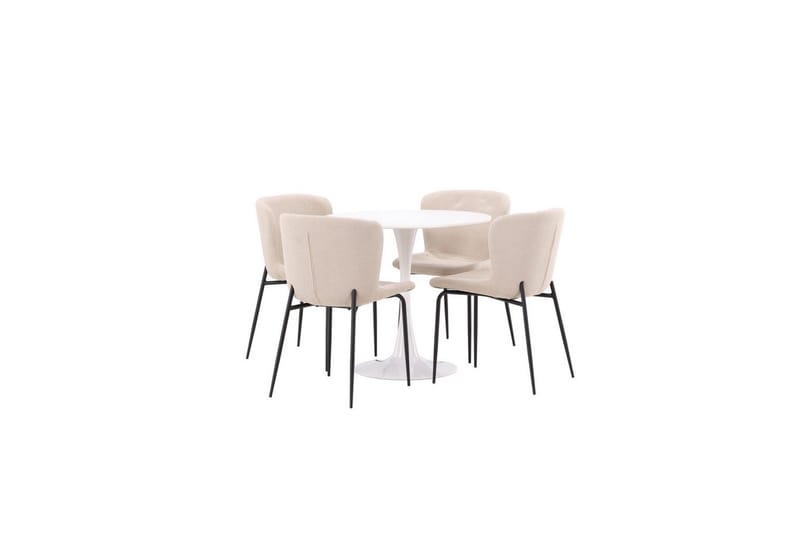 Pyöreä Ruokailuryhmä Hamden, Modesto, beige