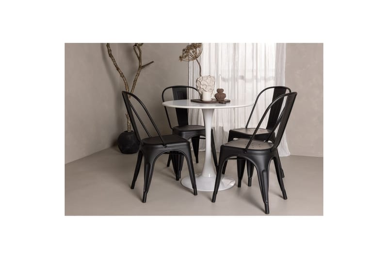 Pyöreä Ruokailuryhmä Hamden, Tempe - Musta - Huonekalut - Pöytä & ruokailuryhmä - Ruokailuryhmä