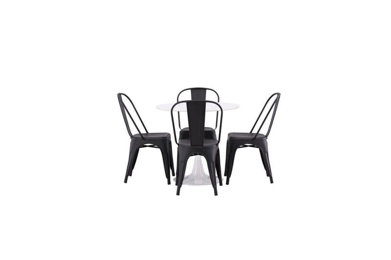 Pyöreä Ruokailuryhmä Hamden, Tempe - Musta - Huonekalut - Pöytä & ruokailuryhmä - Ruokailuryhmä