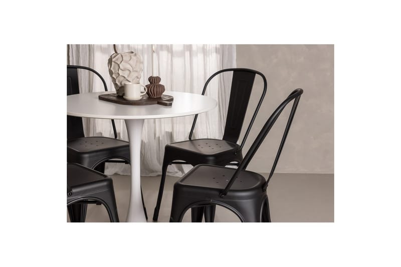 Pyöreä Ruokailuryhmä Hamden, Tempe - Musta - Huonekalut - Pöytä & ruokailuryhmä - Ruokailuryhmä