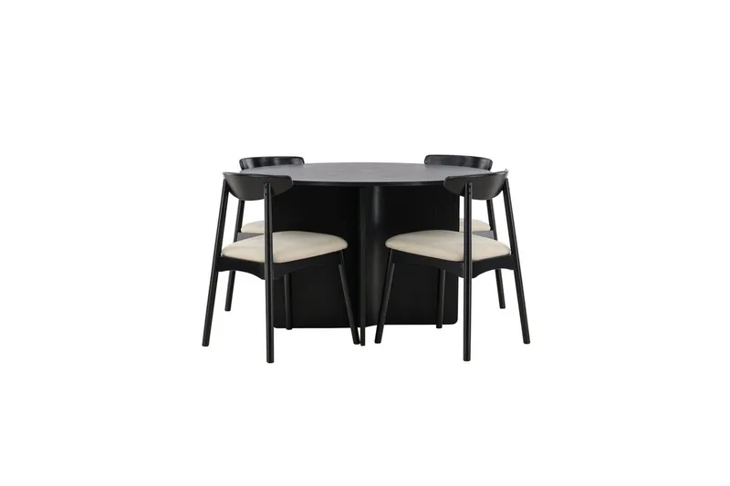 Pyöreä Ruokailuryhmä Ven, Tyresö - Musta - Huonekalut - Pöytä & ruokailuryhmä - Ruokailuryhmä