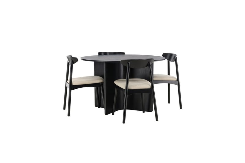 Pyöreä Ruokailuryhmä Ven, Tyresö - Musta - Huonekalut - Pöytä & ruokailuryhmä - Ruokailuryhmä