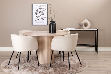 Pyöreä ruokailuryhmä Venture Home Bianca, Berit Vaalea puu - Huonekalut - Pöytä & ruokailuryhmä - Ruokailuryhmä