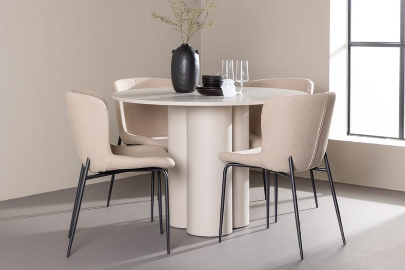 Pyöreä ruokailuryhmä Venture Home Olivia, Modesto Beige