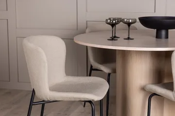 Pyöreä ruokailuryhmä Venture Home Olivia, Modesto Vaalea puu - Huonekalut - Pöytä & ruokailuryhmä - Ruokailuryhmä