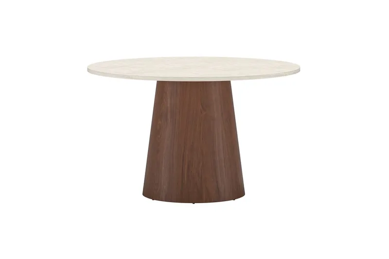 Pyöreä ruokapöytä Lanzo 120 cm - Beige - Huonekalut - Pöytä & ruokailuryhmä - Ruokapöydät & keittiön pöydät
