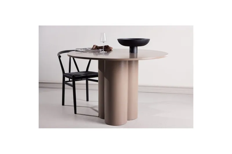 Pyöreä ruokapöytä Olivia, Ruskea, 110x76