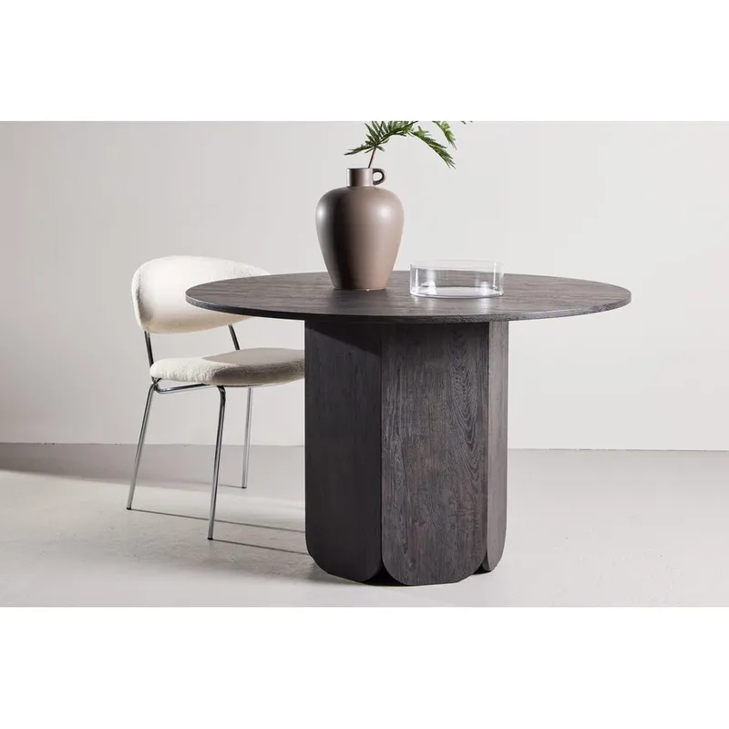 Pyöreä ruokapöytä Tekla - Musta, 120 - Huonekalut - Pöytä & ruokailuryhmä - Ruokapöydät & keittiön pöydät