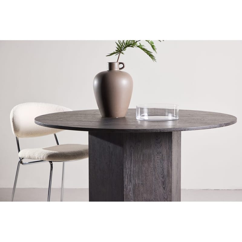 Pyöreä ruokapöytä Tekla - Musta, 120 - Huonekalut - Pöytä & ruokailuryhmä - Ruokapöydät & keittiön pöydät