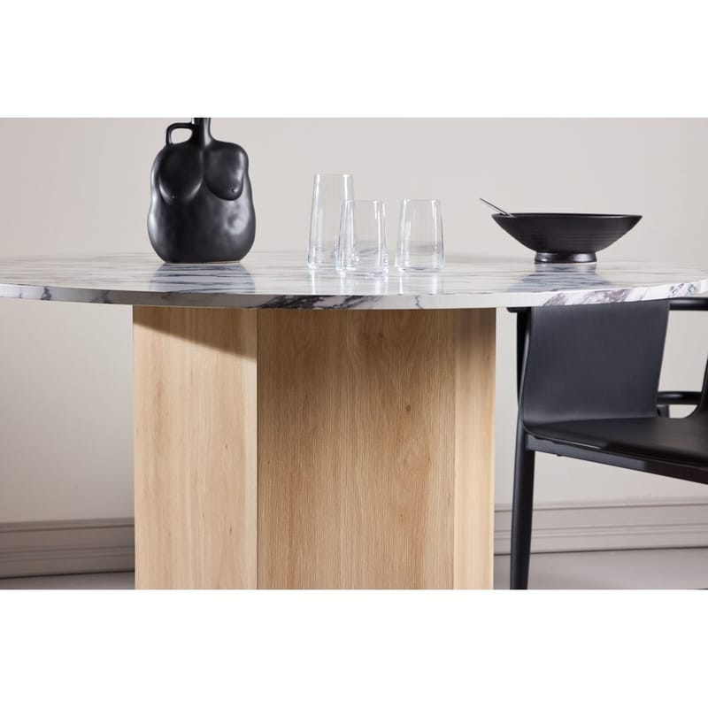 Pyöreä ruokapöytä Tekla - Vaaleanharmaa, 120 - Huonekalut - Pöytä & ruokailuryhmä - Ruokapöydät & keittiön pöydät