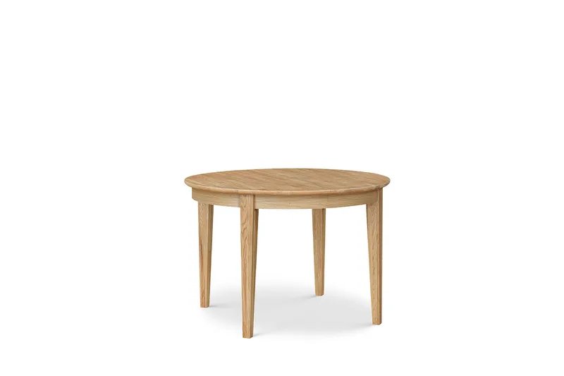 Rönne Jatkettava Ruokapöytä 110-150 cm Pyöreä, 6 hengelle massiivipuuta, Ruskea/Luonnonväri