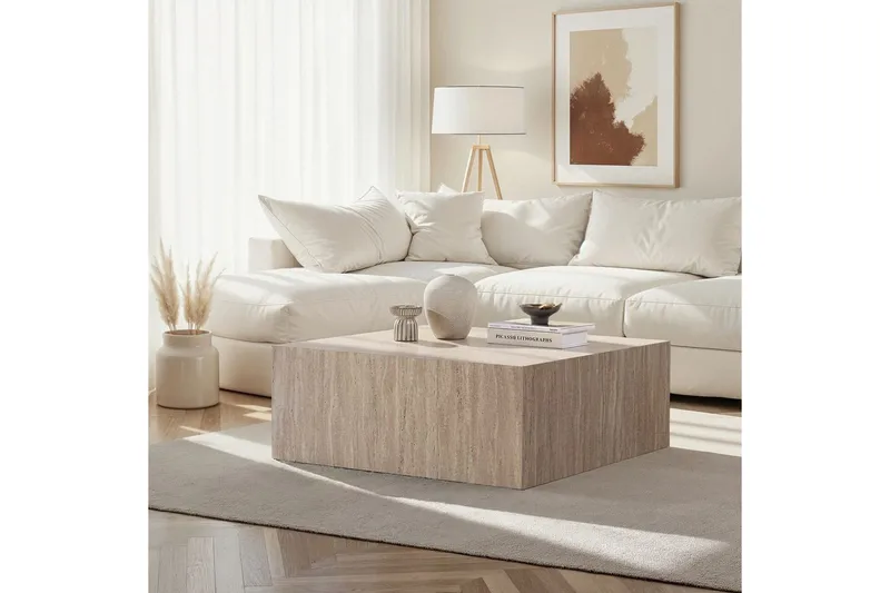 Rambabu Sohvapöytä 90 cm - Keltainen/Ruskea - Huonekalut - Pöytä & ruokailuryhmä - Sohvapöytä