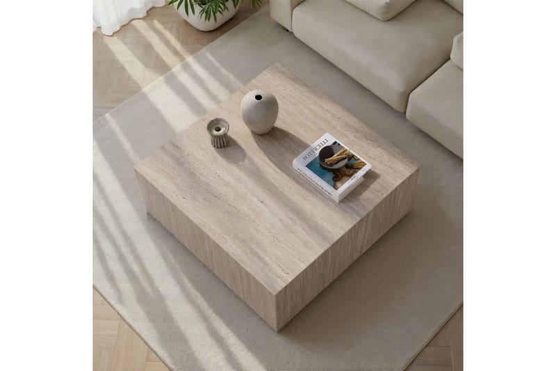 Rambabu Sohvapöytä 90 cm - Keltainen/Ruskea - Huonekalut - Pöytä & ruokailuryhmä - Sohvapöytä