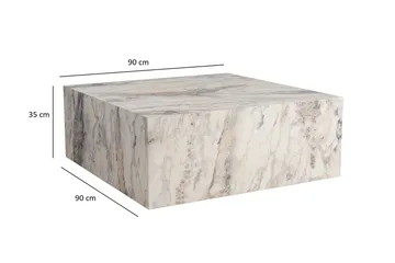 Rambabu Sohvapöytä 90 cm - Valkoinen Marmori - Huonekalut - Pöytä & ruokailuryhmä - Sohvapöytä