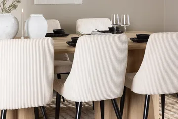 Rektangulär matgrupp Venture Home Beige Ljust trä 6st - Huonekalut - Pöytä & ruokailuryhmä - Ruokailuryhmä