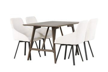 Rektangulär matgrupp Venture Home Beige Mörkbrun 4st - Huonekalut - Pöytä & ruokailuryhmä - Ruokailuryhmä