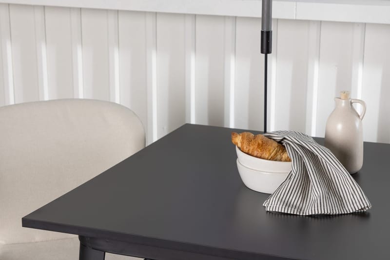 Rektangulär matgrupp Venture Home Beige Svart 2st - Huonekalut - Pöytä & ruokailuryhmä - Ruokailuryhmä