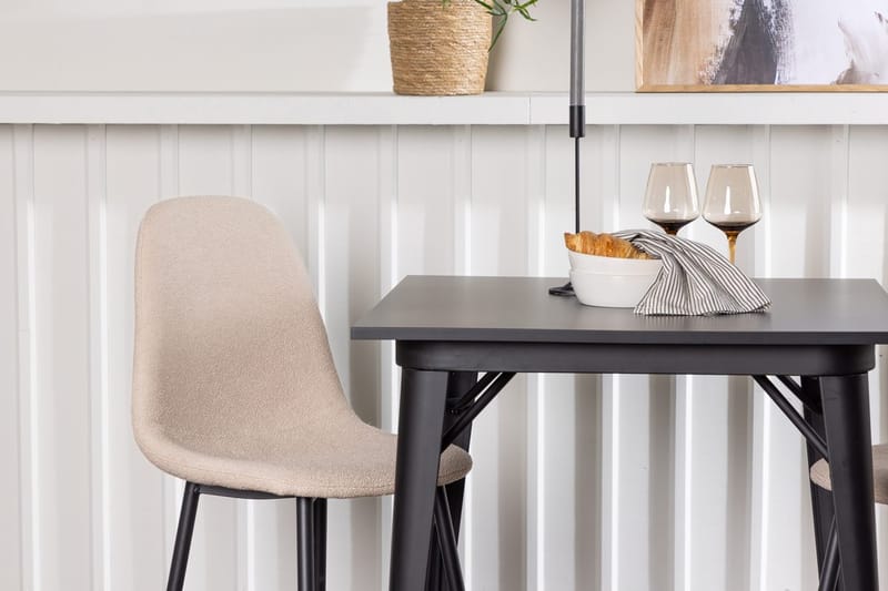 Rektangulär matgrupp Venture Home Beige Svart 2st - Huonekalut - Pöytä & ruokailuryhmä - Ruokailuryhmä