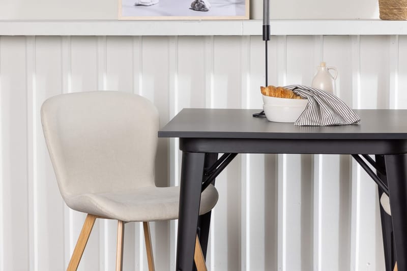 Rektangulär matgrupp Venture Home Beige Svart 2st - Huonekalut - Pöytä & ruokailuryhmä - Ruokailuryhmä