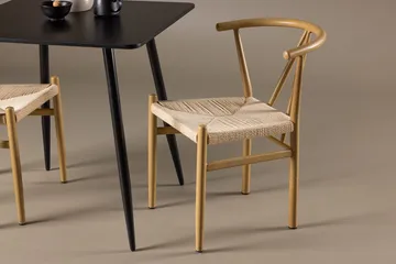 Rektangulär matgrupp Venture Home Beige Svart 2st - Huonekalut - Pöytä & ruokailuryhmä - Ruokailuryhmä