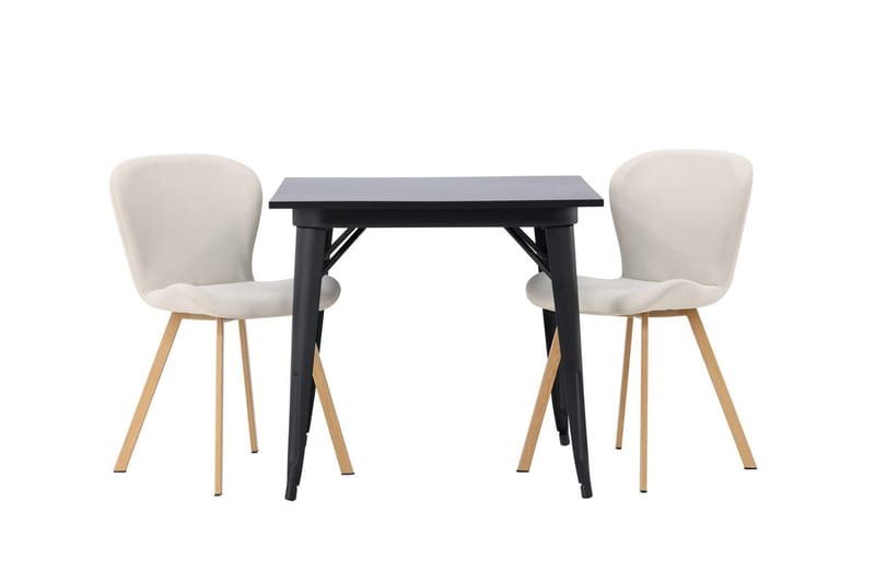 Rektangulär matgrupp Venture Home Beige Svart 2st - Huonekalut - Pöytä & ruokailuryhmä - Ruokailuryhmä