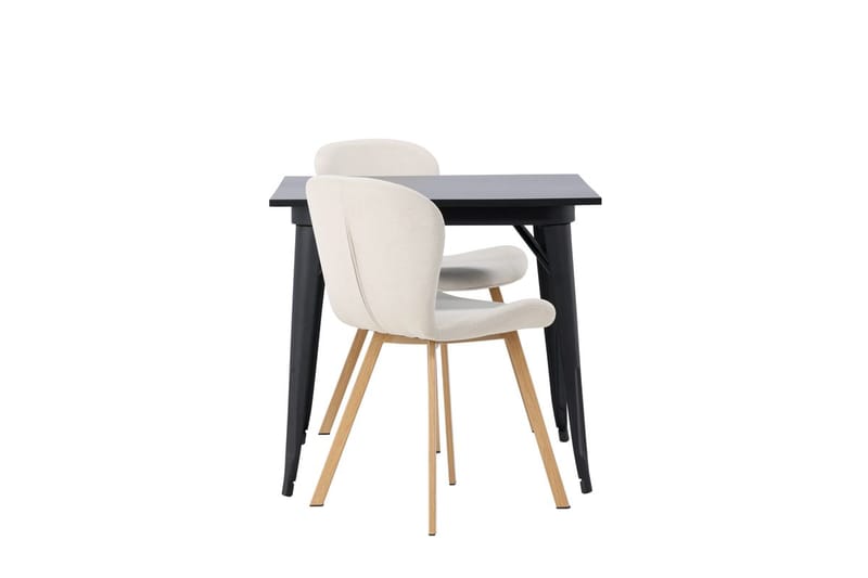 Rektangulär matgrupp Venture Home Beige Svart 2st - Huonekalut - Pöytä & ruokailuryhmä - Ruokailuryhmä