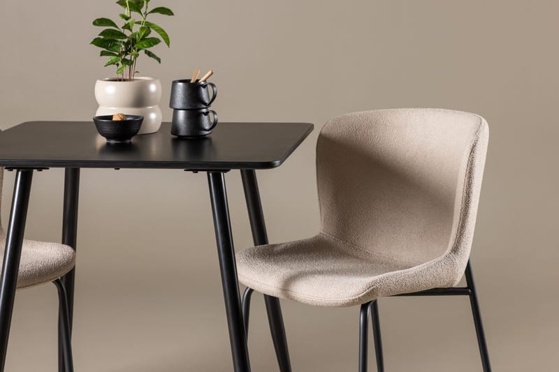 Rektangulär matgrupp Venture Home Beige Svart 2st - Huonekalut - Pöytä & ruokailuryhmä - Ruokailuryhmä